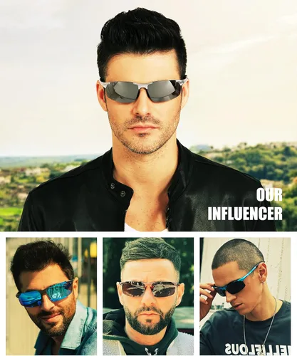 Vista 18 de Duco - Gafas de sol deportivas polarizadas para hombre con protección UV 8177s