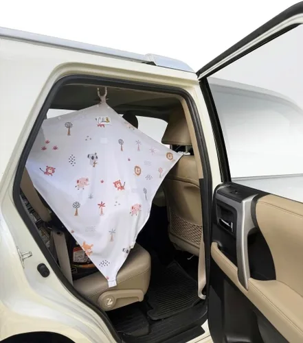 Vista 9 de Parasol multiusos para ventana de automóvil para bebés y niños pequeños, se puede utilizar como una funda de lactancia y funda de asiento