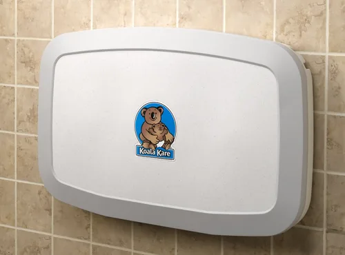 Vista 4 de Cambiador de bebé para pared horizontal Koala Kare KB200-11, tierra, Granito blanco