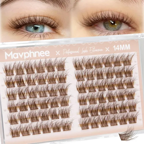 Vista 30 de Extensiones de pestañas en racimo naturales DIY, extensiones de pestañas en racimo con curva C, extensiones de pestañas en racimo para ojo de gato