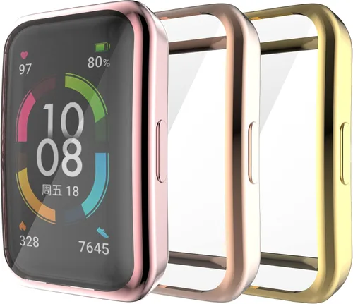 Vista 5 de Funda protectora de pantalla de cobertura completa compatible con Huawei Honor Band, carcasa protectora de TPU para Huawei Honor Band 6/7, Huawei