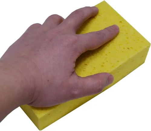 Vista 2 de Esponjas de limpieza grandes de celulosa natural (paquete de 3) – biodegradables, absorbentes, multiusos para cocina, coche y hogar