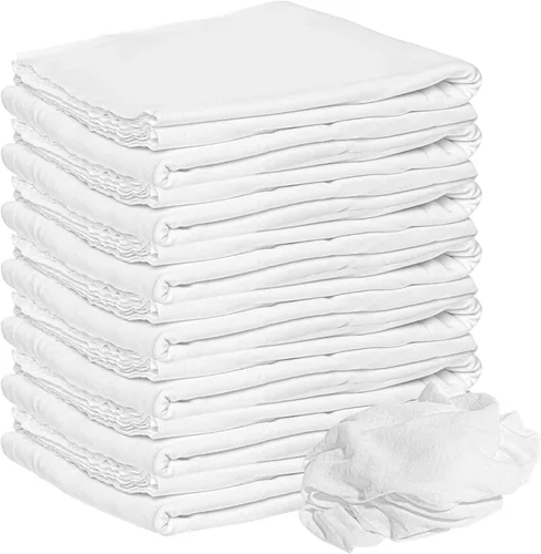 Vista 7 de Nabob Wipers Trapos Nuevos Sin Pelusa 100% Algodón Trapos de Limpieza, Material de Tela Suave de Camiseta para Hierro Fundido, Teñido de Madera