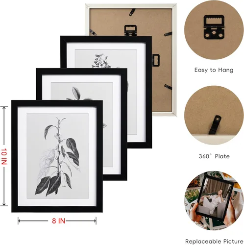 Vista 4 de ArtbyHannah Arte de pared enmarcado para decoración de pared rústica de cocina, juego de marcos de fotos negros de 8 x 10 pulgadas, juego de collage