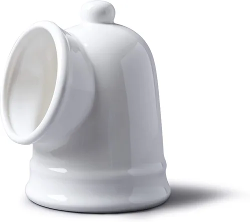 Vista 9 de Wm Bartleet & Sons - Cerdo de sal tradicional de porcelana con cuchara de madera para servir, color azul