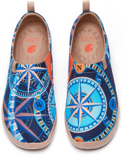 Vista 54 de UIN Zapatos de viaje para caminar para hombre, sin cordones, de lona, informales, ligeros, cómodos y modernos, diseño de perritos felices Ahhhhh