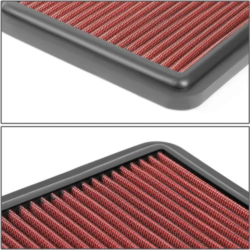 Vista 3 de Auto Dynasty Filtro de panel de aire de motor de alto caudal, reutilizable y lavable, compatible con Rouge Sort X-Trail 2014-2020 (rojo)