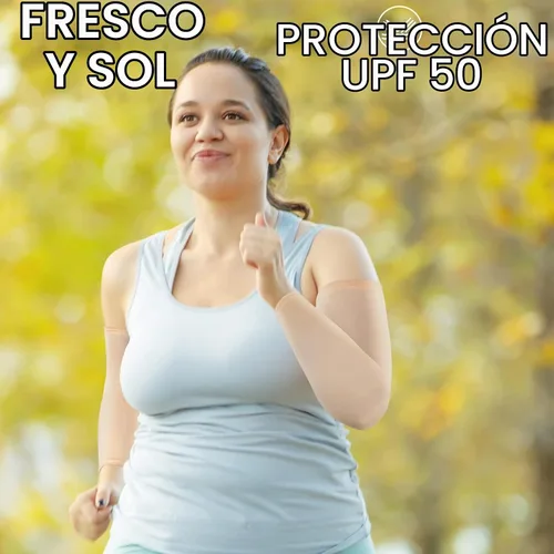 Vista 5 de 4 pares de mangas de compresión de gran tamaño para mujer, con protección solar UV, de seda helada, de gran tamaño, para mujer