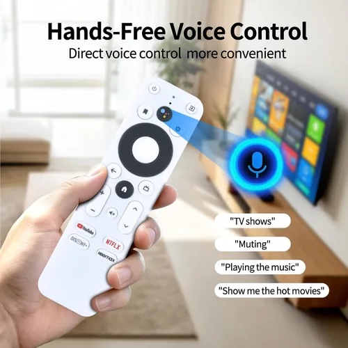Vista 3 de Control remoto por voz para Onn TV 100024646 FHD 4K, 4K Pro/Plus Streaming Box