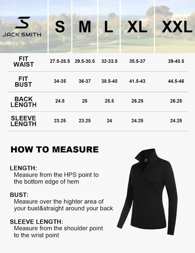 Vista 6 de JACK SMITH Women Collared Polo Shirts Long Sleeve Workout Tops for Running Hiking Exercise