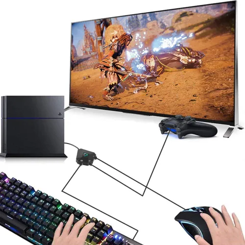 Vista 4 de NS-Switch Keyboard and Mouse Converter, Megadream Keyboard and Mouse Adapter for PS4 PS3 Xbox ONE 360 Console Series Converter, 1 Type-C & 3