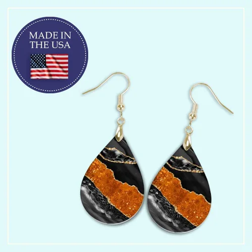 Vista 68 de Dangle Earrings for Women Colorful Dangling Drop Statement Jewelry Printed MDF Wood Teardrop Double Side Print Handmade by The Painted Pug