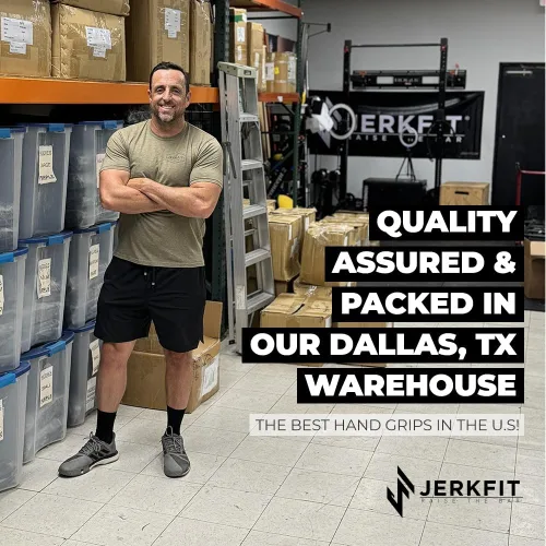 Vista 8 de JerkFit Puños de gimnasia veganos de 2 dedos para protección de manos de entrenamiento cruzado, agarres de mano para barras de gimnasia, protectores