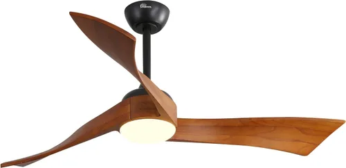Vista 21 de Sofucor - Ventilador de techo de 52 pulgadas sin luces, moderno, de madera maciza, con control remoto, 5000 CFM de alto flujo de aire, motor CC