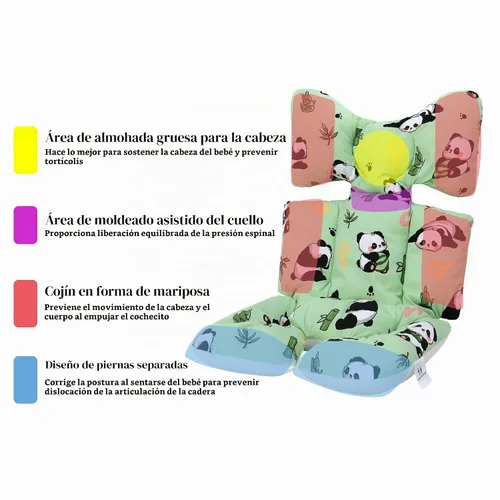 Vista 6 de Forro de asiento de bebé para cochecito, suave y transpirable, cojín universal de malla de aire 3D de algodón para cochecito de bebé