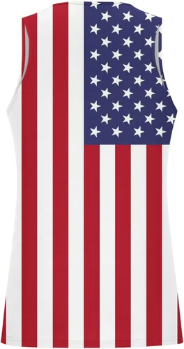 Vista 2 de Camisetas sin mangas para hombre del 4 de julio, camisetas con la bandera estadounidense 1776, Día de la Independencia, patriótico, entrenamiento