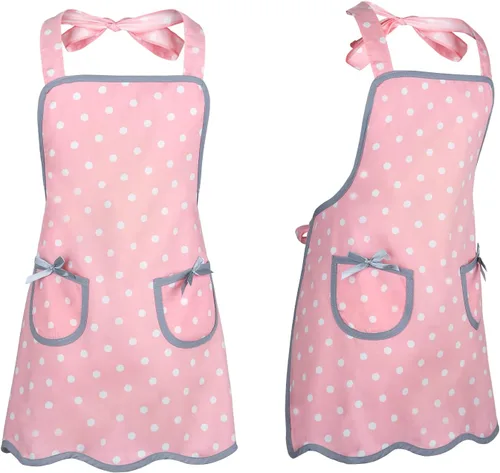 Vista 3 de G2PLUS Delantales de algodón para niñas de 2 a 5 años, delantal para niños, ideal para hijas y niñas de arena