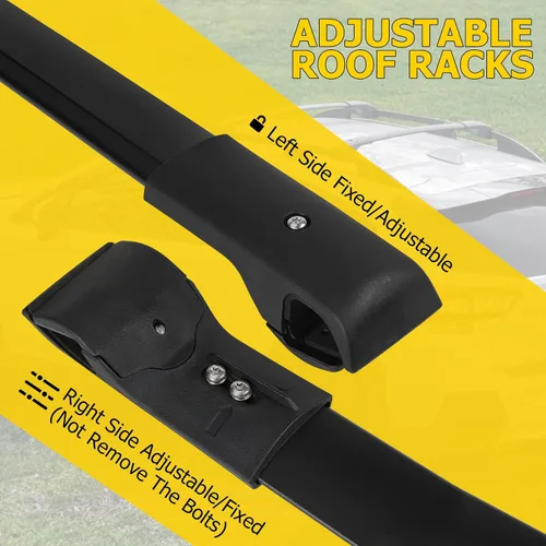 Vista 5 de AUXMART Barras transversales de techo para Subaru Ascent 2019-2026 con rieles laterales elevados, barras transversales de aluminio antirrobo