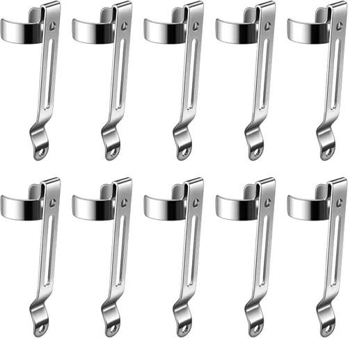 Vista 15 de Paquete de 10 linternas B101 – Clip duradero de acero inoxidable para bolígrafo y clip para tapa, cómodo de llevar B101X10