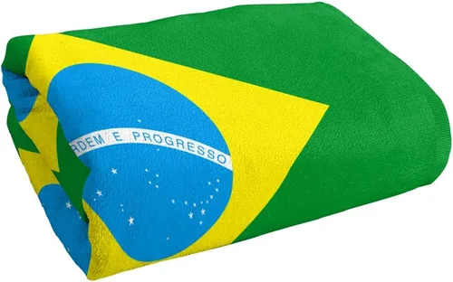 Vista 3 de LOGOVISION Toalla de playa con bandera de Brasil, toalla de playa de 30 x 60 pulgadas