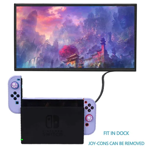 Vista 6 de Dockable Case for Nintendo Switch - COMCOOL 3 in 1 Protective Cover Case for Nintendo Switch and Joy-Con Controller with Screen Protector and Thumb