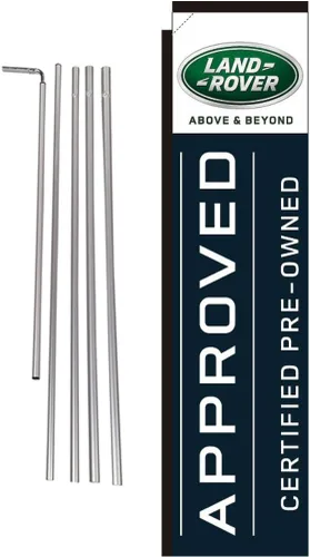 Vista 17 de Bandera de pluma rectangular para concesionario de automóviles con kit de poste y pico de tierra, compatible con carteles de Audi Carlot