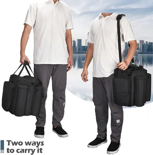 Vista 10 de Estuche de transporte Bolso portátil Estuche de viaje Compatible con Bose S1 Pro+ / S1 Pro Altavoz Bluetooth portátil y micrófono (Negro)