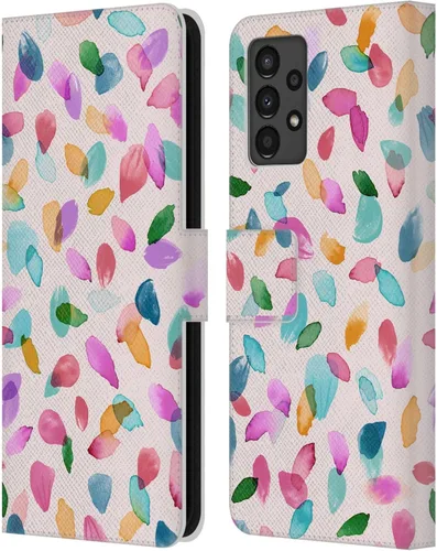 Vista 88 de Head Case Designs Officially Licensed Ninola Ditsy Flowers Yellow Nature Bold Leather Wallet Case Compatible with Samsung Galaxy A07 4G