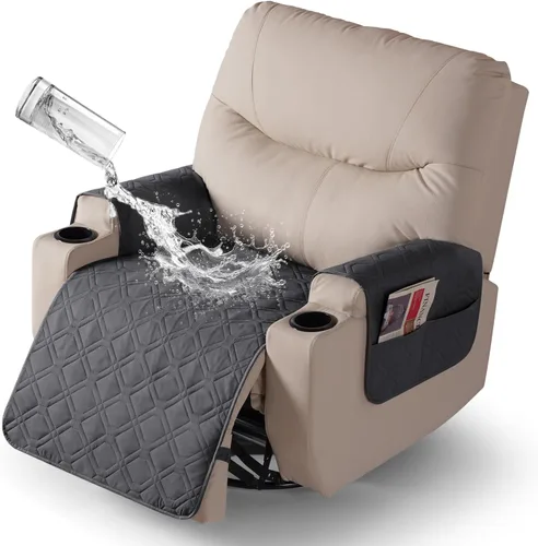 Vista 14 de VANSOFY - Fundas de asiento 100% impermeables para sillas reclinables, color azul, 22 pulgadas Azuree