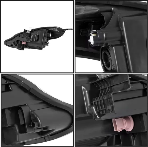 Vista 4 de Conjunto de faros delanteros compatible con Nissan Versa 2015, 2016, 2017, 2018, 2019, lado izquierdo del conductor