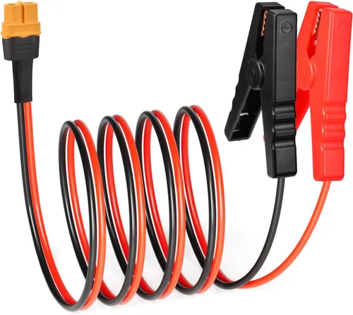 Vista 8 de ELFCULB XT60 a clips de cocodrilo, conector hembra XT60 de 12 AWG XT60, cable de desconexión rápida compatible con batería RC, estación de energía