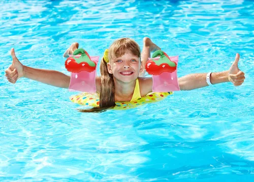 Vista 7 de Flotadores de brazo de natación Penta Angel 2 piezas de PVC lindo dibujos animados inflable banda de brazo mangas de flotación tubos inflables