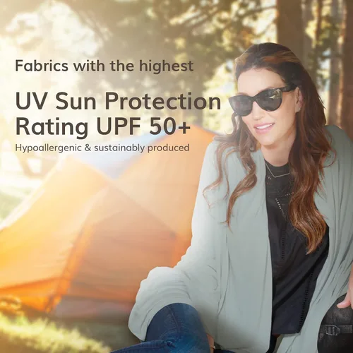 Vista 4 de Happyluxe Wayfarer - Chal de viaje UPF 50 para mujer 68 x 35 pulgadas