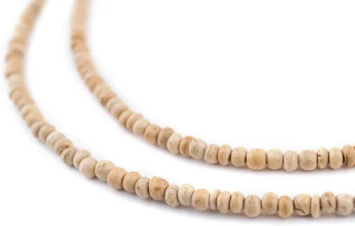 Vista 8 de The Bead Chest Cuentas de coco natural blanco (0.157 in)