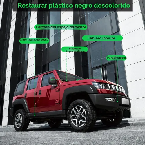 Vista 7 de NADAMOO Restaurador de plástico para automóviles – Back to Black Ceramic Trim Restorer – Kit de bricolaje automotriz para plástico exterior e