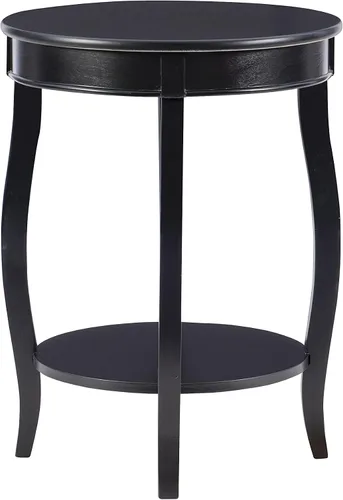Vista 9 de Powell Mesa redonda para muebles con estante, color negro