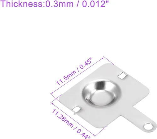 Vista 3 de DMiotech 50 pares de resortes de batería de 0.444 in x 0.453 in de repuesto de placa de contacto AA positivo a negativo niquelado para control remoto
