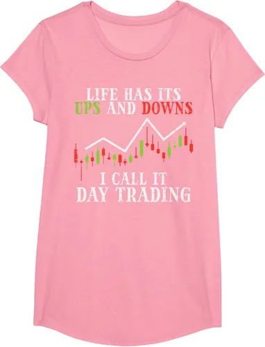Vista 99 de Life Ups And Downs Day Trading Crypto Stock Market Trader T-Shirt, Negro
