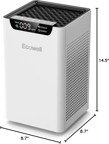 Vista 9 de Purificadores de aire para dormitorio del hogar de hasta 1102 pies cuadrados con sensores de calidad del aire, filtro H13 True HEPA, purificador