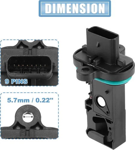 Vista 3 de X AUTOHAUX 0280218433 Sensor de flujo de aire de masa de coche Medidor MAF Sensor de flujo de aire Reemplazo para Vauxhall para Astra J