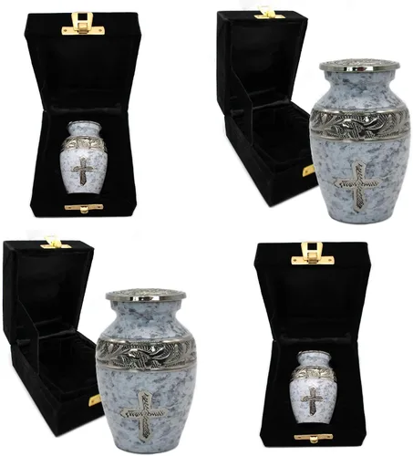 Vista 12 de Aurora Borealis Urna de cremación para cenizas para adultos, hombres y mujeres, Urnas de cremación personalizadas para cenizas humanas, urnas