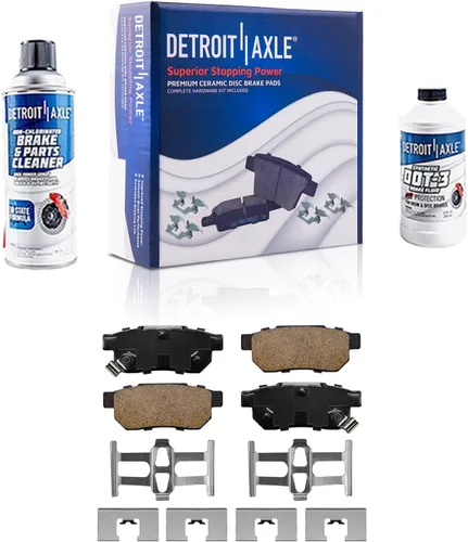 Vista 148 de Detroit Axle - Pastillas de Freno Delantero para Nissan Altima Maxima Sentra 350Z Cube Juke Versa INFINITI G35 I30 I35 Suzuki SX4 Crossover