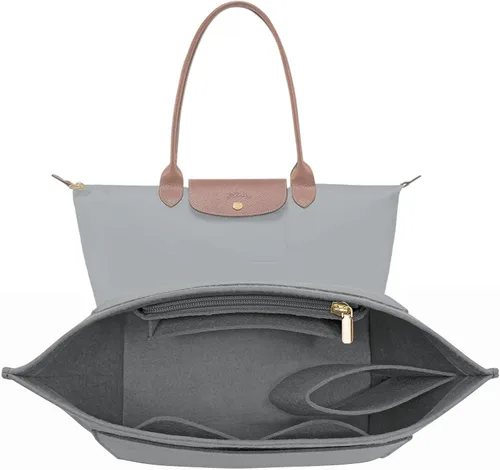 Vista 11 de LOUKAYCCI Organizador de fieltro para bolsa Longchamp Le Pliage (S, beige)