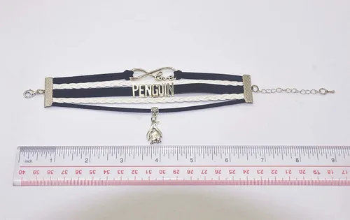 Vista 3 de HHHbeauty Pulsera de cuero con diseño de pingüino, regalo para amantes de pingüinos adultos, fiestas, vacaciones