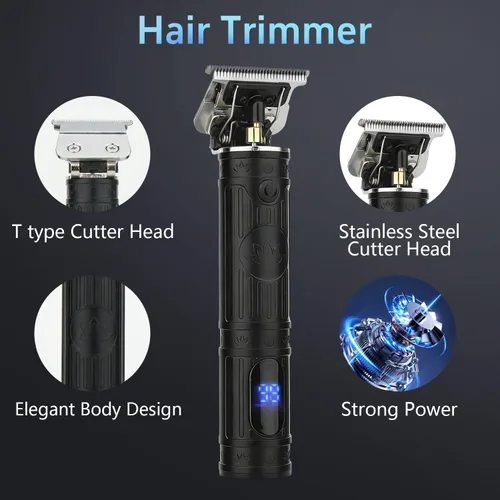 Vista 3 de Soonsell Cortapelos para hombres, juego de cortapelos y recortadora de peluquería profesional, cortadora de pelo inalámbrica para peluquero, juego