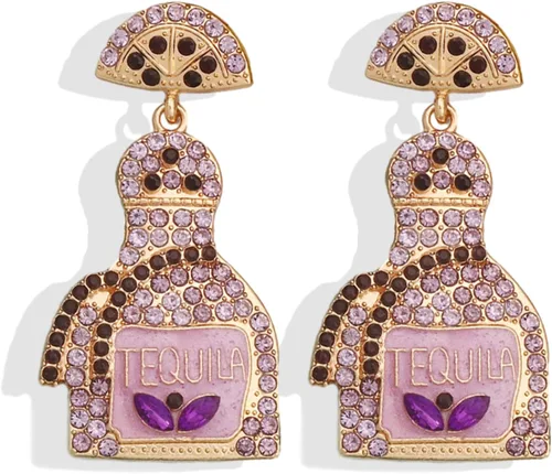 Vista 12 de Regalos de tequila para mujer, aretes de Margarita, aretes de tequila, aretes de vacaciones para mujer, aretes de champán para mujer, regalos