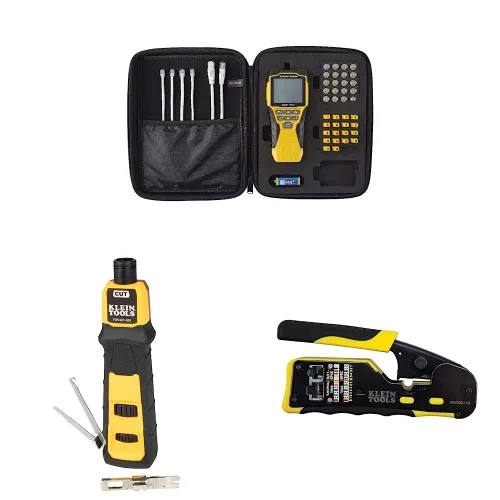 Vista 13 de Klein Tools VDV501-851 Kit de probador de cables y herramienta de perforación de impacto con hoja 66/110 y Klein Tools VDV226-110 Trinquete modular