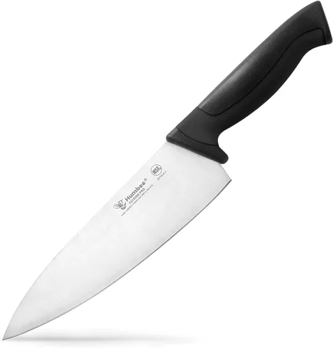 Vista 13 de Cuchillo de chef de 6 pulgadas, hoja de acero inoxidable de alto carbono certificada NSF – Mango ergonómico codificado por colores, cuchillo de Negro