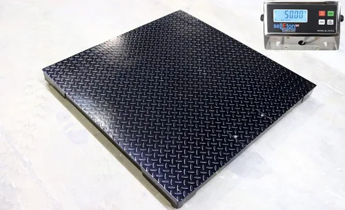 Vista 17 de SellEton SL-700-2x2 - Básculas de suelo con indicador digital para envío de almacén y pesaje industrial resistente