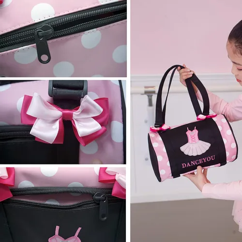 Vista 2 de DANCEYOU - Bolsa de danza ajustable con cremallera para ballet